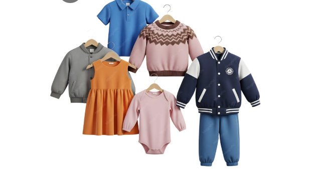 Vêtements colorés sur cintres